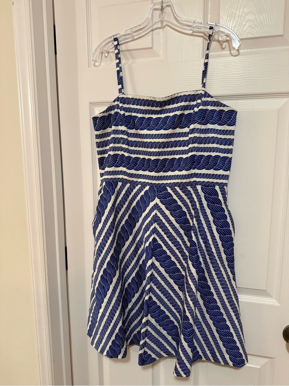 Vineyard Vines Blue Dress with White Rope Print